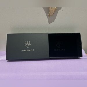 Adamans Black Jewelry Gift Box Velvet Lined Sliding Drawer Luxury Packaging